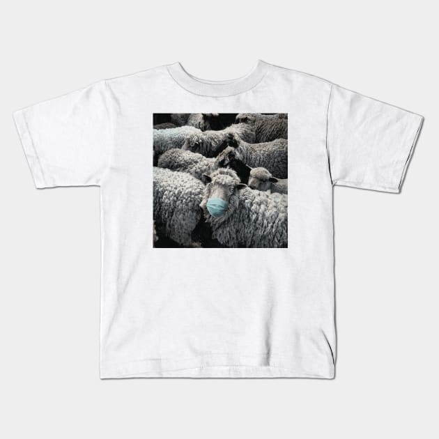 Sheeple Kids T-Shirt by FieryWolf